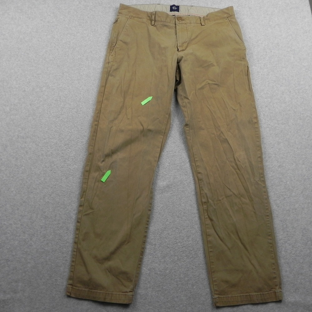 Dockers Alpha Khaki Pants Mens 35x32 Straight Smart 360 Flex Tan Chino Stretch
